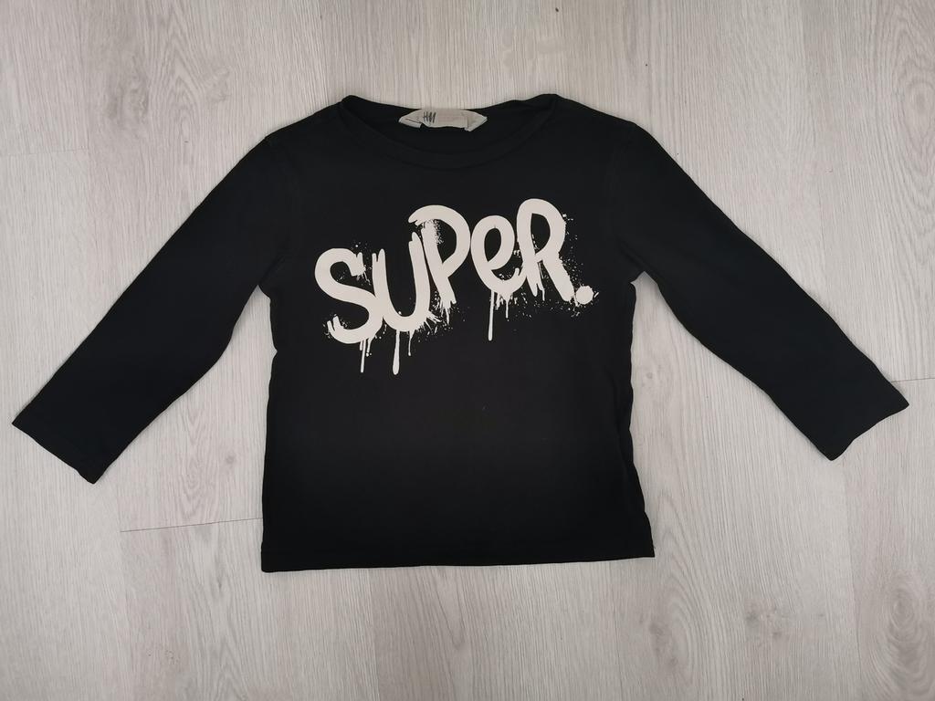 H&M shirt longsleeve zwart maat 92, Ophalen of Verzenden, Gebruikt, Jongen, Shirt of Longsleeve
