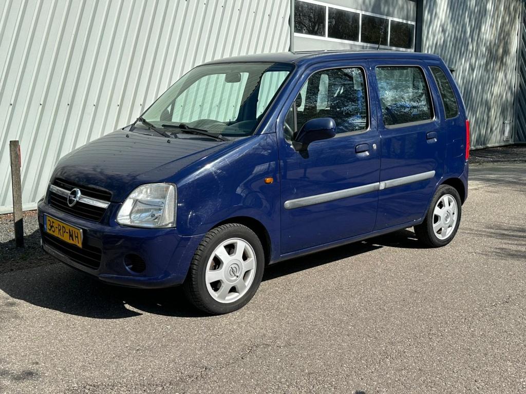 Opel Agila 1.2-16V Enjoy (bj 2005), Auto's, 4 cilinders, Blauw, 1229 cc, Origineel Nederlands