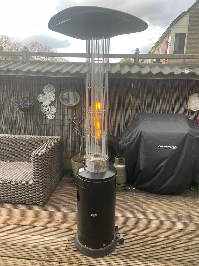 Terrasverwarming met vlam, Ophalen, Gebruikt