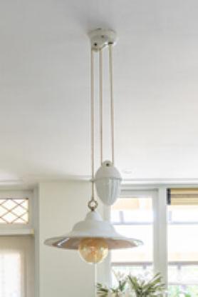 Mooie hanglamp met contragewicht, Ophalen, Zo goed als nieuw, Metaal, Minder dan 50 cm