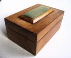 Mooie antieke houten naaidoos met speldenkussen ca 1900, Ophalen of Verzenden