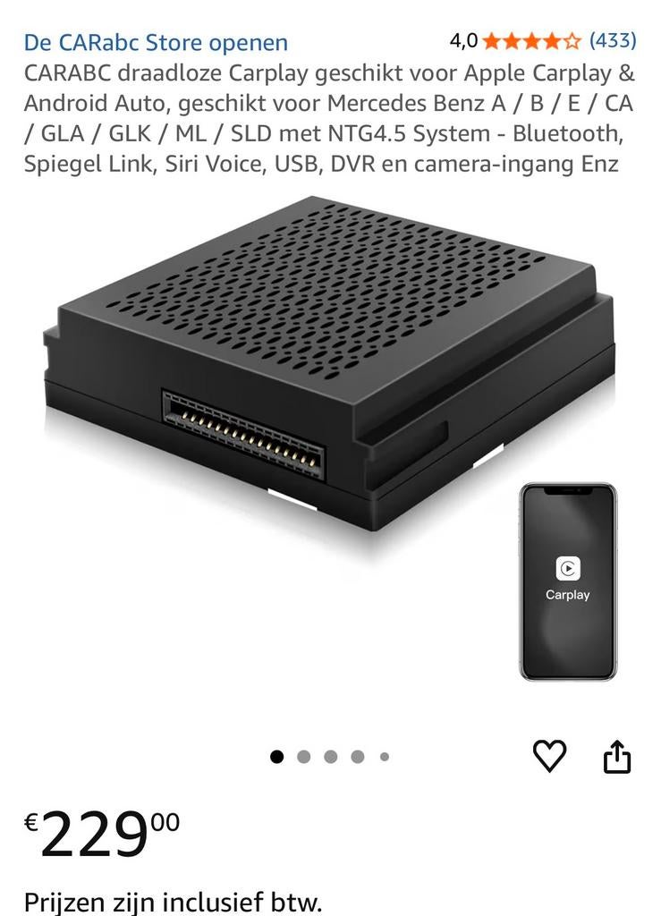 Carplay module voor Mercedes, Ophalen of Verzenden, Zo goed als nieuw