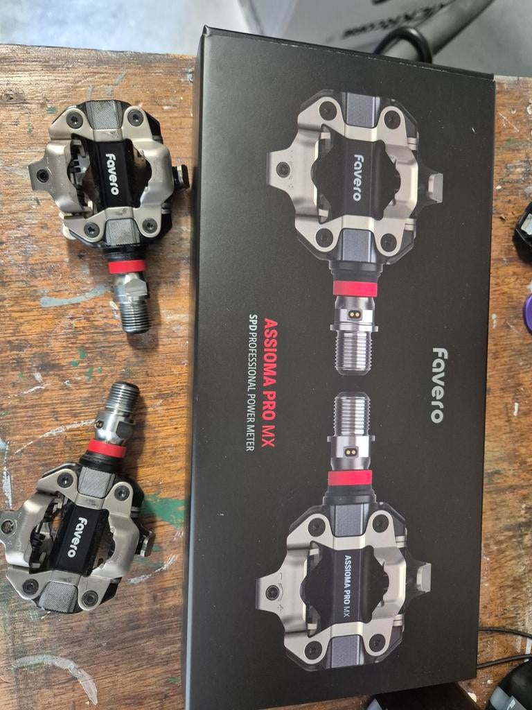 Favero Assioma PRO MX SPD  Powermeter dubbel 1x gebruikt, Crankstel of Pedalen, Racefiets, Ophalen of Verzenden, Zo goed als nieuw