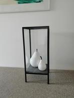 1 antraciet handgemaakte stalen lantaarns met blauwe steen, Ophalen, Overige materialen, Gebruikt, 75 cm of meer