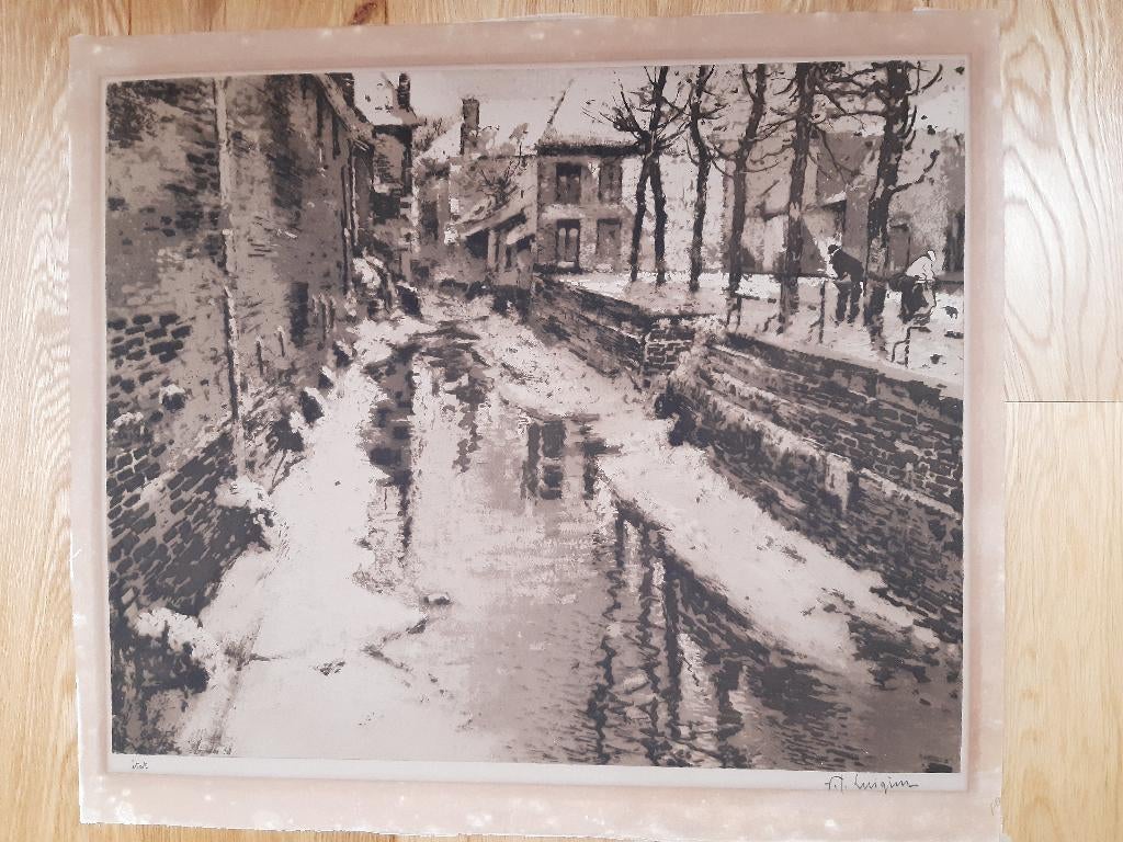 Ets van Ferdinand Luigini, Antiek en Kunst, Kunst | Etsen en Gravures, Ophalen, Gesigneerd