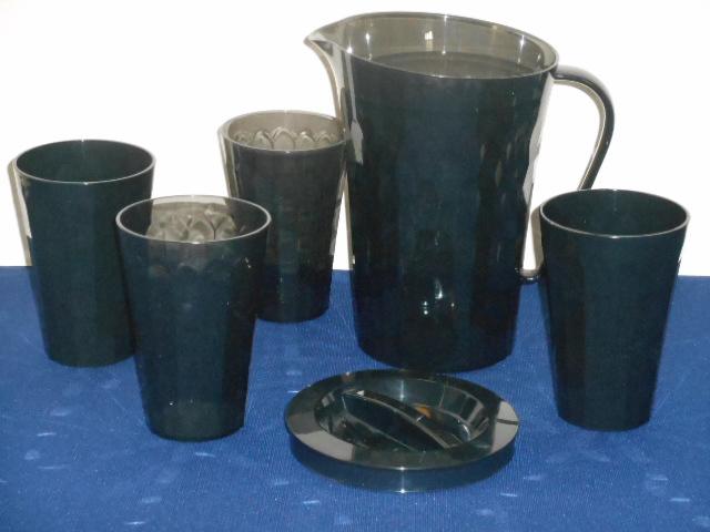 Prisma Kan + 4 Glazen Zwart Tupperware, nieuw, Ophalen of Verzenden, Nieuw, Overige typen