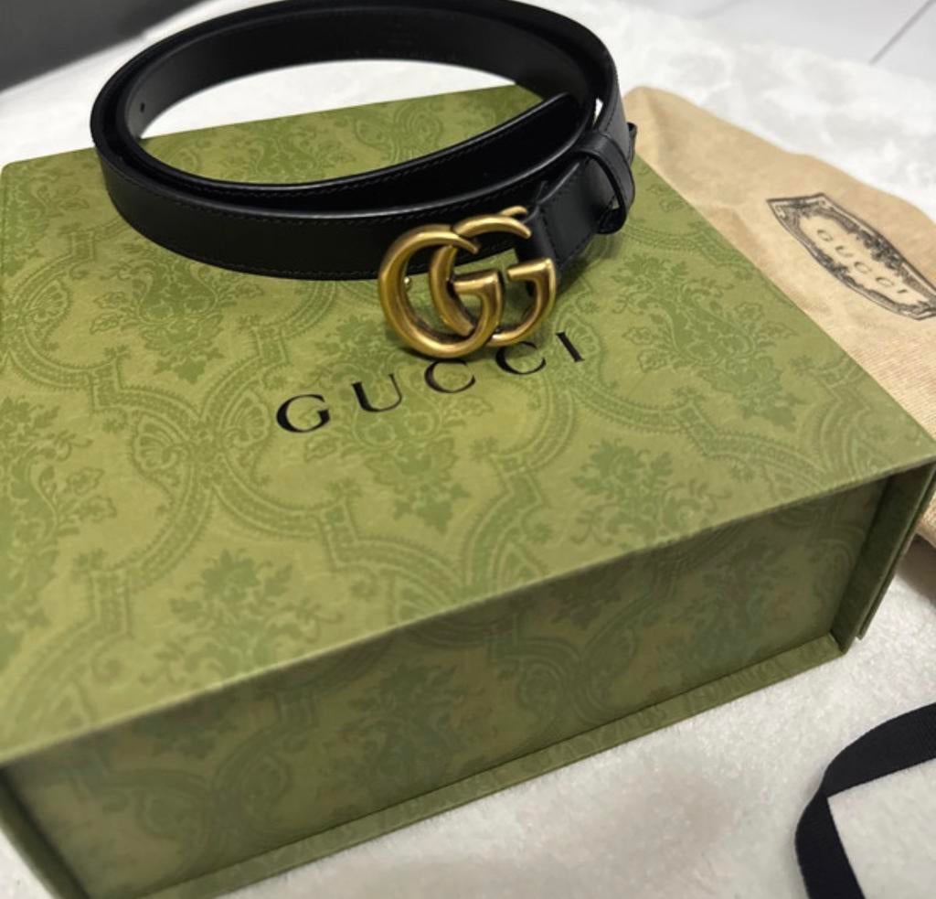 Gucci riem, Verzenden, Zo goed als nieuw, Zwart, 80 tot 90 cm