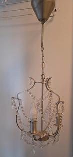 Kroonluchter IKEA 'Kristaller' zilver, 3 lampen, Huis en Inrichting, Ophalen, Zo goed als nieuw, Metaal