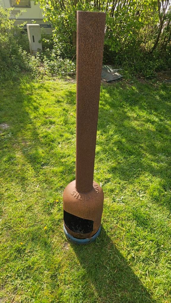 Unieke Tuinkachel / Vuurton van gasfles, Tuin en Terras, Ophalen of Verzenden, Gebruikt, Vuurton
