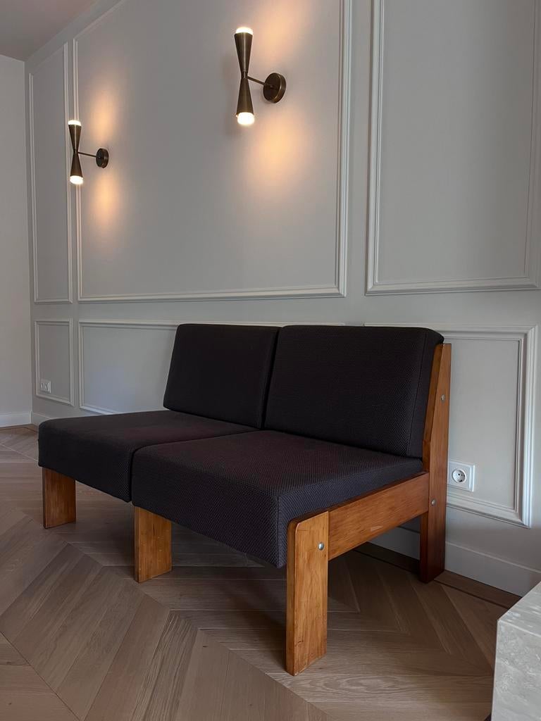 vintage design bankje jaren 60 70 Scandinavisch Deens retro, Huis en Inrichting, Banken | Complete zithoeken, Zo goed als nieuw