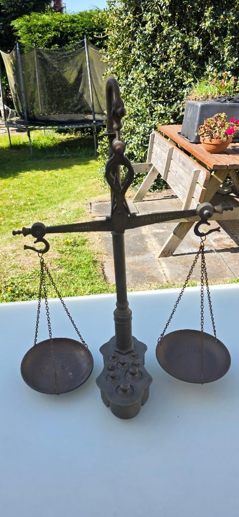 Oude weegschaal 1844, Verzamelen, Ophalen, Gebruikt
