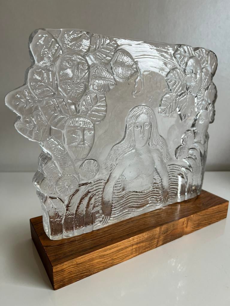 XXL Lisa Larson Royal Krona Artglass ‘Susanna in Bad’ 70’s, Antiek en Kunst, Kunst | Designobjecten, Ophalen of Verzenden