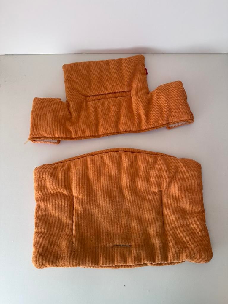 Oranje kussen set voor Stokke stoel, Kinderen en Baby's, Kinderstoelen, Verzenden, Zo goed als nieuw, Meegroeistoel