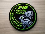 RNLAF F-16 Fighting Falcon Night Attack swirl patch, Verzenden, Luchtmacht, Nederland, Embleem of Badge