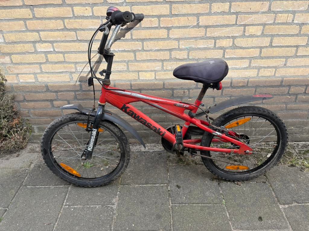 Kinder Kawasaki cross fiets, Fietsen en Brommers, Fietsen | Crossfietsen en BMX, Ophalen of Verzenden, Zo goed als nieuw, Staal