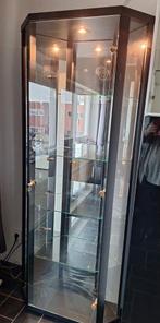 Vitrinekast met verlichting en 4 glasplaten, Ophalen, 50 tot 100 cm, Glas, Modern