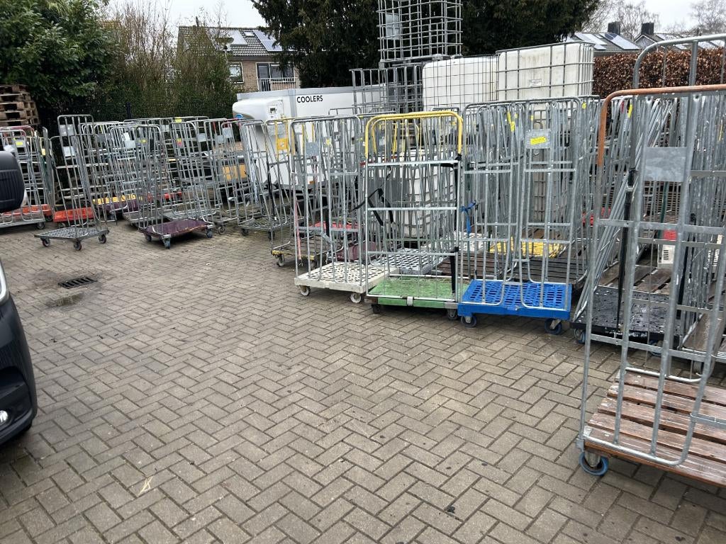 rolcontainers | 2 heks Rolcontainers | Rolcontainer, 100 liter of meer, Ophalen of Verzenden, Zo goed als nieuw, Transportkar
