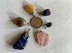 6 edelsteen kettinghangers ( in Hilversum ), Ophalen of Verzenden, Zo goed als nieuw