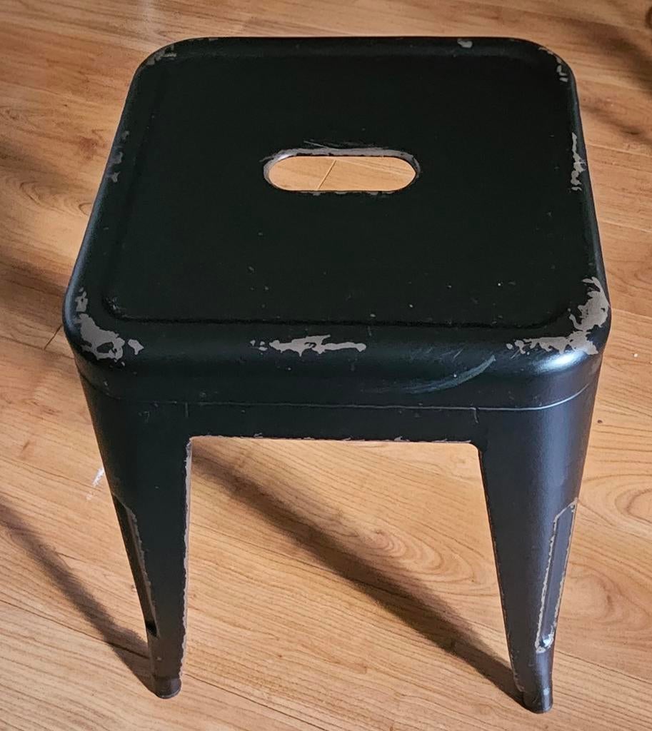 Vintage Tolix-stijl kruk - 3 stuks zwart. Ook per stuk t.k., Ophalen, Hout