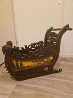 Prachtige Antieke 19e Eeuw Duitsen Houten Slee, Ophalen of Verzenden