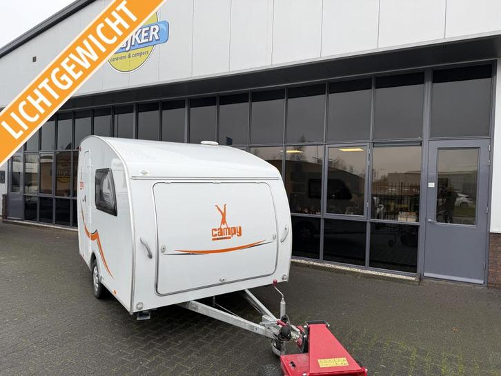 Dethleffs Campy 350 Bed + Zit + WC Lichtgewicht 750KG Max !!, Caravans en Kamperen, Caravans, Bedrijf, tot en met 4, 500 - 750 kg