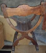 Koningsstoel naar voorbeeld van Dagobert de Ie, Huis en Inrichting, Gebruikt, Bruin, Naar voorbeeld van Dagobert de 1e in 7e eeuw