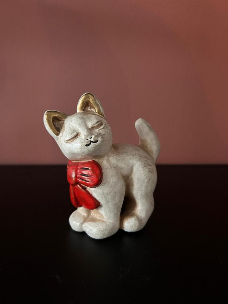 Thun kat staand klein keramiek, Verzamelen, Beelden en Beeldjes, Ophalen of Verzenden, Gebruikt, Dier