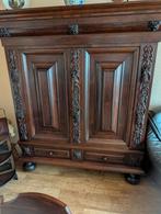 Antieke Eiken Kast - Rijkelijk Gesneden, Antiek en Kunst, Antiek | Meubels | Kasten, Ophalen