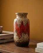 Vintage Scheurich vaas (HKliving stijl), Ophalen of Verzenden, Overige kleuren, Aardewerk of Porselein, Minder dan 50 cm
