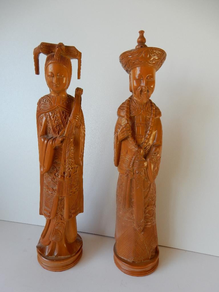 Chinese Keizerechtpaar Satijnhout, Ophalen of Verzenden