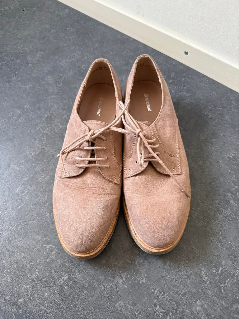 Nette oud roze velvet schoenen Graceland maat 41, Kleding | Dames, Ophalen of Verzenden, Gedragen, Beige, Schoenen met lage hakken