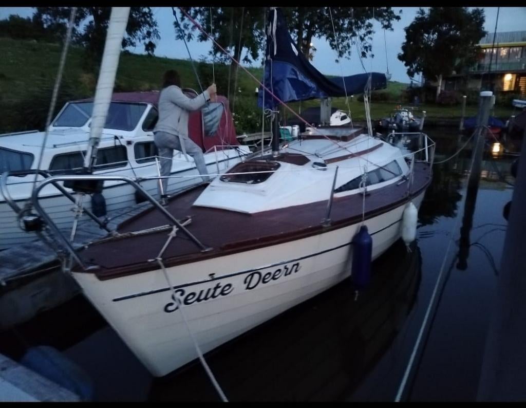 Houten zeilboot, Watersport en Boten, Kajuitzeilboten en Zeiljachten, Ophalen, Gebruikt, Tourjacht of Cruiser, Benzine