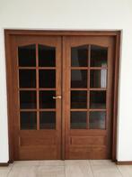 Merbau binnendeuren en 1 buitendeur, Ophalen, Binnendeur, 200 tot 215 cm, Glas