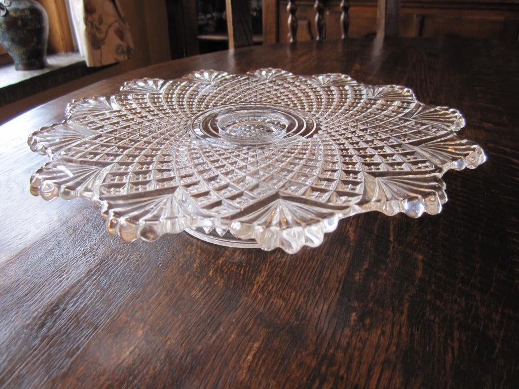 Cristal Val St Lambert cakestand model Napoleon III, Verzenden