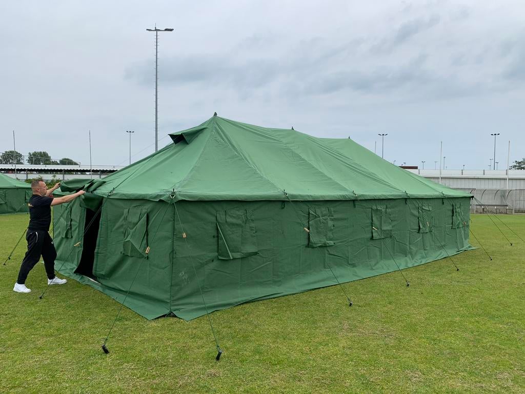 Super compacte nieuwe en tweedehands 5x5 en 5x10 Legertenten, Tuin en Terras, Partytenten, Ophalen, Overige typen, Nieuw, 4 tot 6 meter