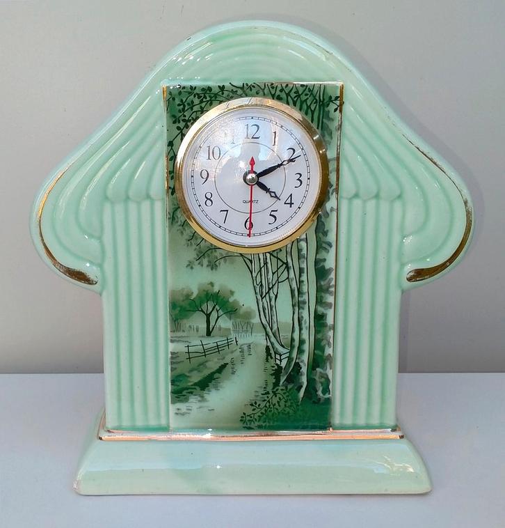 5x Antiek Keramieken Klok Tafelklok Mantelklok - Zie Omschr, Antiek en Kunst, Antiek | Keramiek en Aardewerk, Ophalen of Verzenden