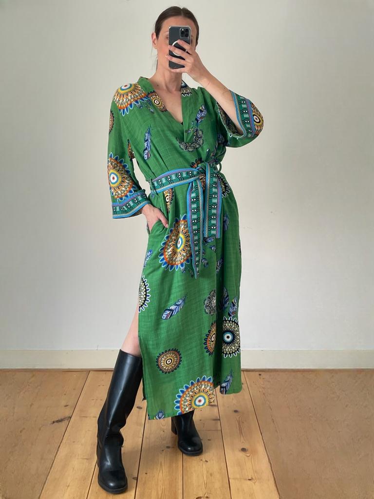 AVDW antwerp | bohemian jurk | XS/S/M | np €465, Kleding | Dames, Maat 38/40 (M), Ophalen of Verzenden, Zo goed als nieuw, Onder de knie