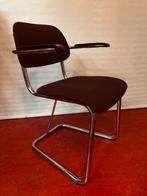 Gispen / De Wit buisframe stoelen, Huis en Inrichting, Stoelen, Gebruikt, Bruin, Vintage, Ophalen of Verzenden