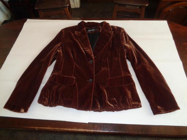 MARCCAIN cognac kleurige fluwelen ballon blazer, Kleding | Dames, Jasjes, Kostuums en Pakken, Nieuw, Jasje, Maat 42/44 (L), Bruin
