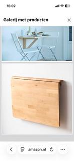 Houten klaptafel voor aan de muur IKEA, Ophalen, Zo goed als nieuw, Rechthoekig, 50 tot 100 cm