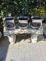 3 metalen verchroomde vazen, Ophalen, Overige kleuren, Overige materialen, Minder dan 50 cm