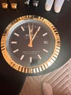 Rolex Day-Date Wandklok – Goud Zwarte dial& Diamonds, Ophalen of Verzenden, Nieuw, Wandklok