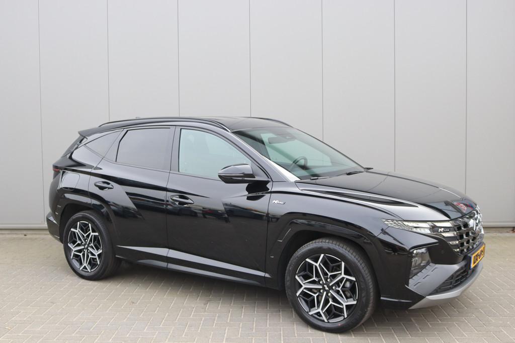Hyundai Tucson 1.6 T-GDI PHEV N Line 4WD Trekhaak/Camera/Win, Gebruikt, Euro 6, 4 cilinders, Zwart