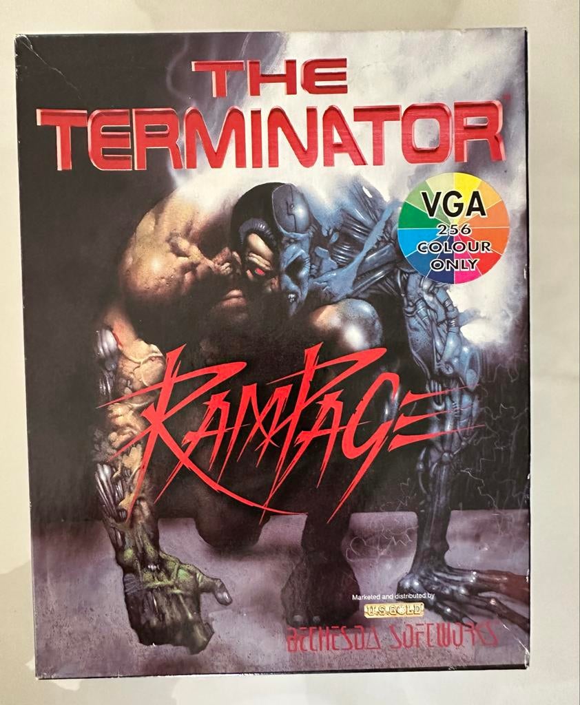 The Terminator: Rampage 1993 PC Big Box floppy cib 1e editie, Gebruikt, Shooter, 1 speler, Ophalen of Verzenden