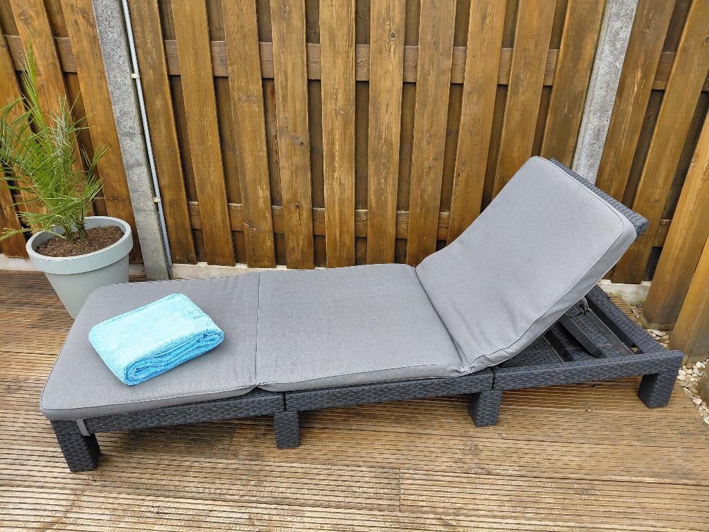 Ligbed voor in de tuin, Tuin en Terras, Ligbedden, Ophalen, Gebruikt, Kunststof, Verstelbaar