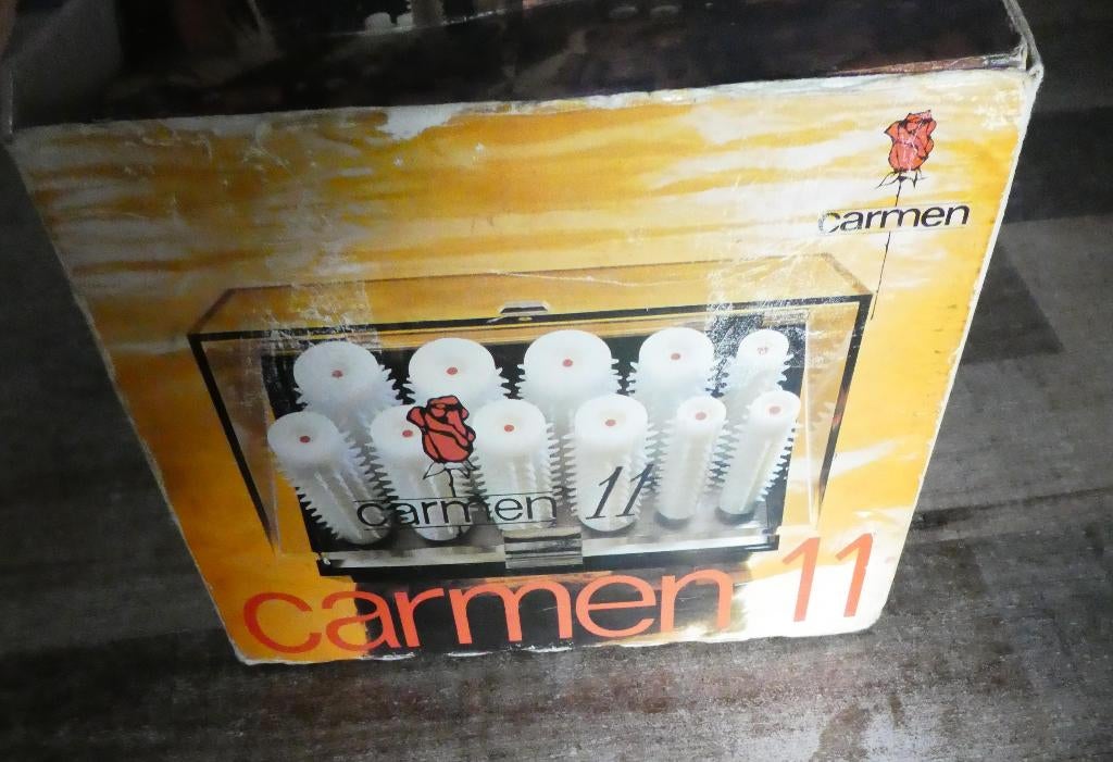 Krulset Carmen 11 stuks + spelden. In doos., Sieraden, Tassen en Uiterlijk, Uiterlijk | Haarverzorging, Ophalen of Verzenden, Zo goed als nieuw