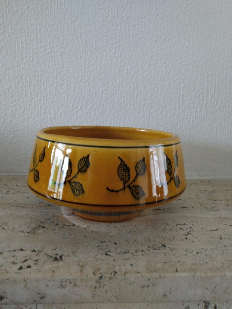 Vintage bruin geglazuurd schaaltje, Antiek en Kunst, Ophalen of Verzenden