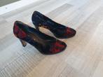 Gabor pumps met bloemenprint mt 38, Ophalen of Verzenden, Zo goed als nieuw, Zwart