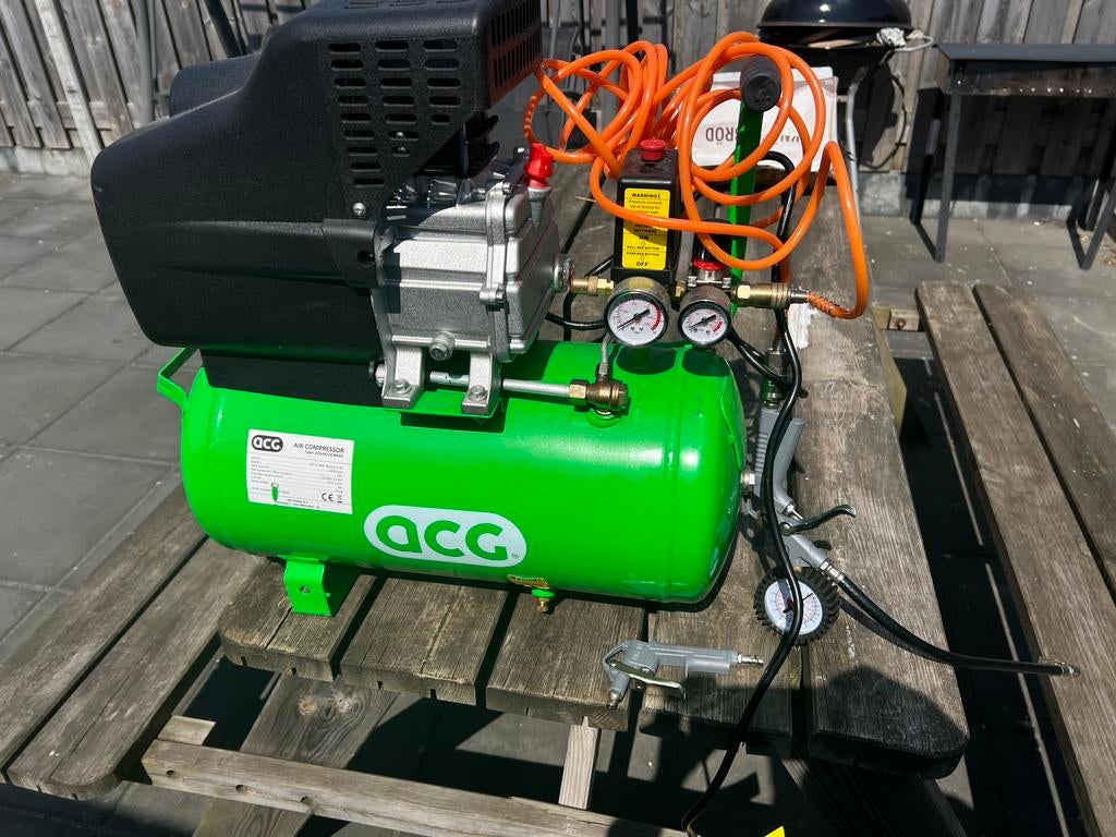 ACG Lucht compressor ACG24/10-BASIC | 24L |10 bar | 257L/min, Doe-het-zelf en Verbouw, Compressors, Zo goed als nieuw, Minder dan 25 liter