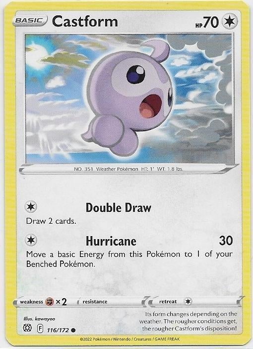 Brilliant Stars,  Castform [common] 116/172, Verzenden, Nieuw, Losse kaart